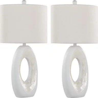 Giese Place White Lamp, Set of 2