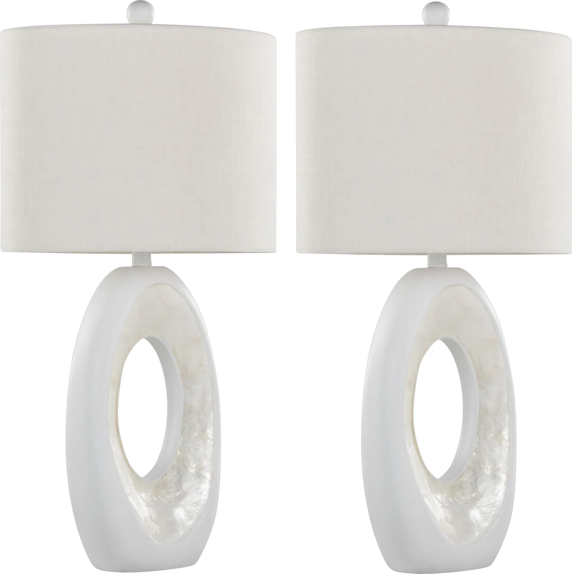 Giese Place White Lamp, Set of 2 - Image 1