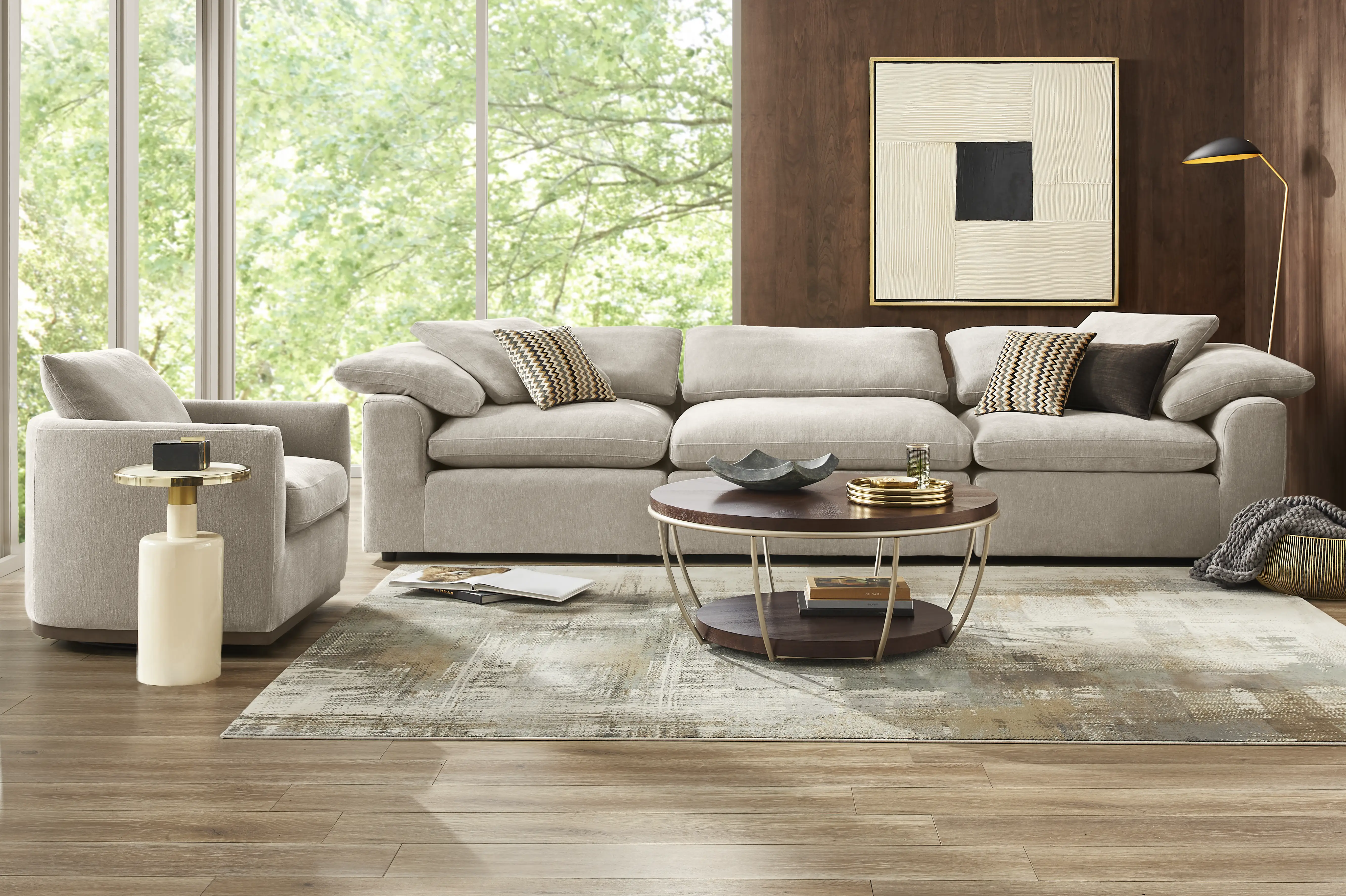 The Flow Gray 3 Pc Sectional - Thumbnail - Image 2