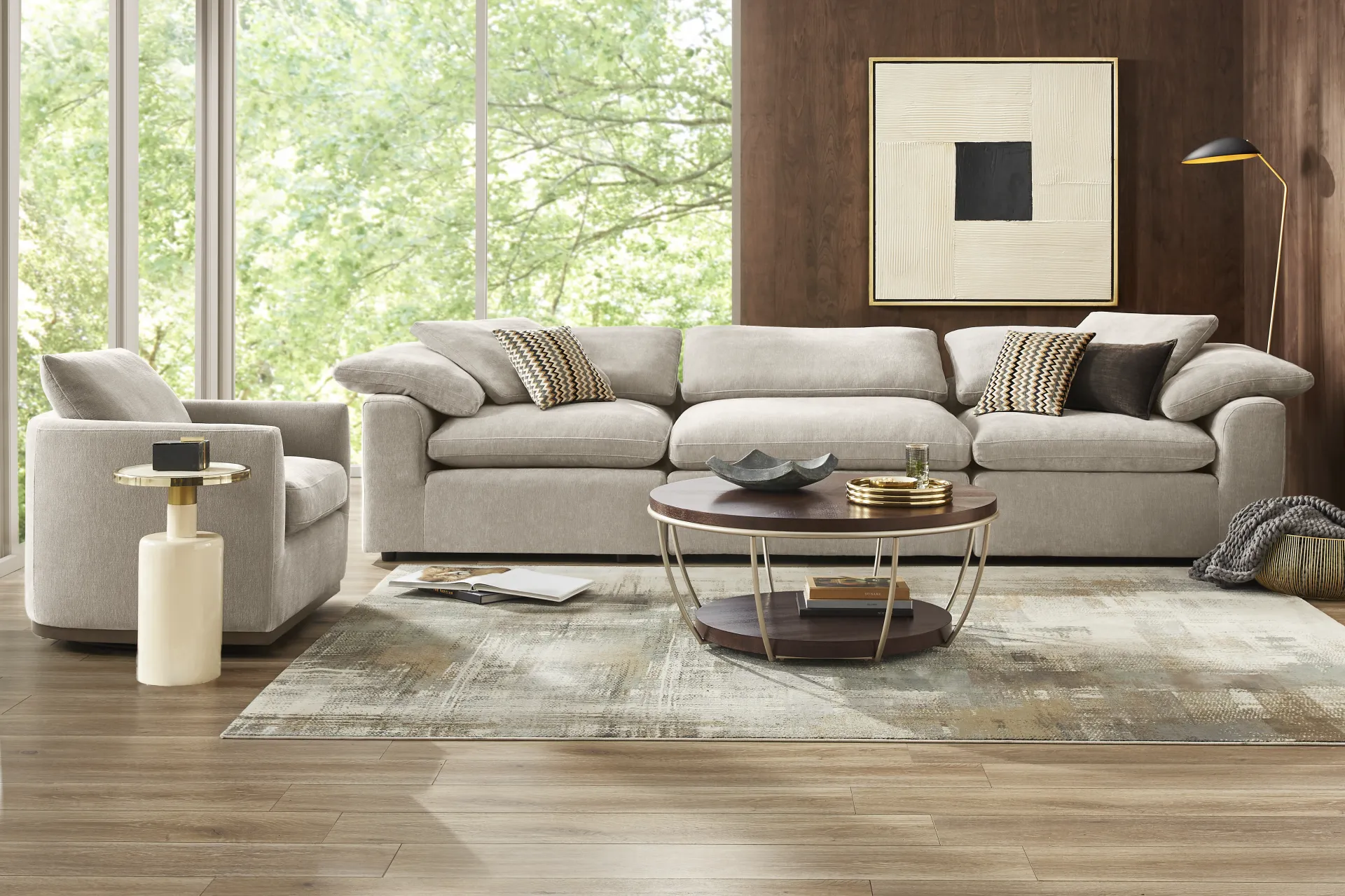 The Flow Gray 3 Pc Sectional - Image 1