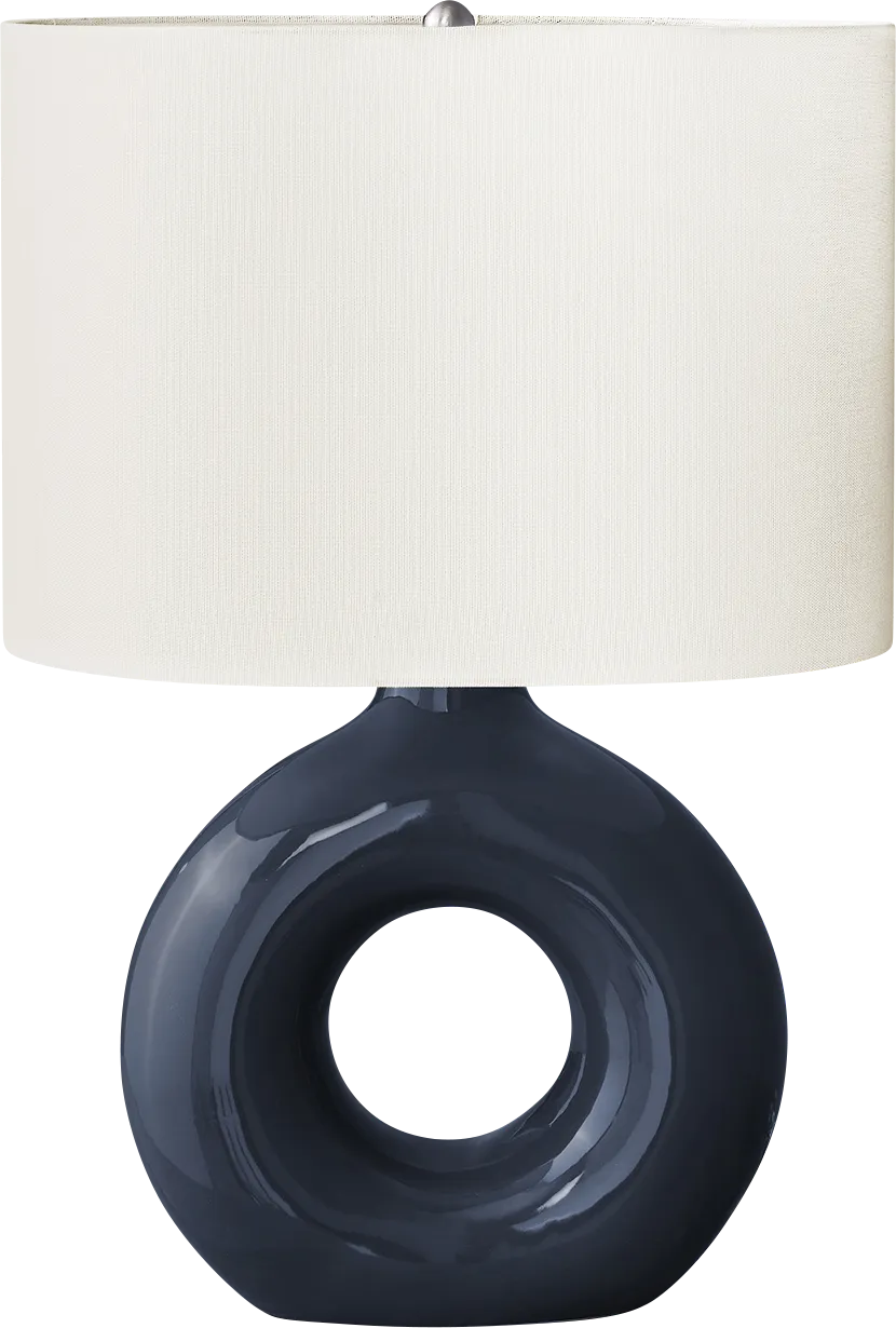 Neveux Shade Navy Lamp - Thumbnail - Image 1