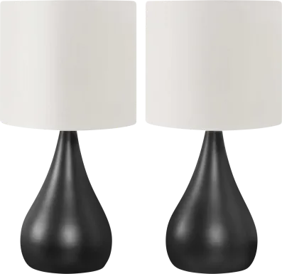 Iliad Point Black Lamp, Set of 2