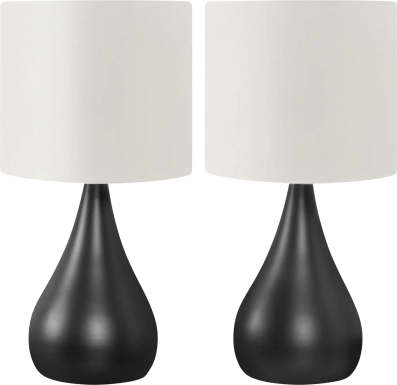 Iliad Point Black Lamp, Set of 2