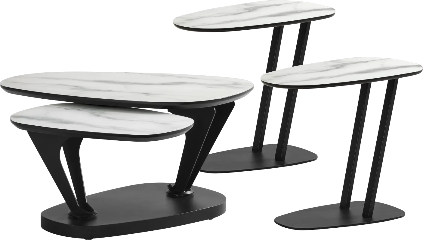 Aeon White 3 Pc Table Set