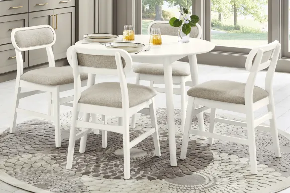Watertown White 5 Pc Round Dining Room