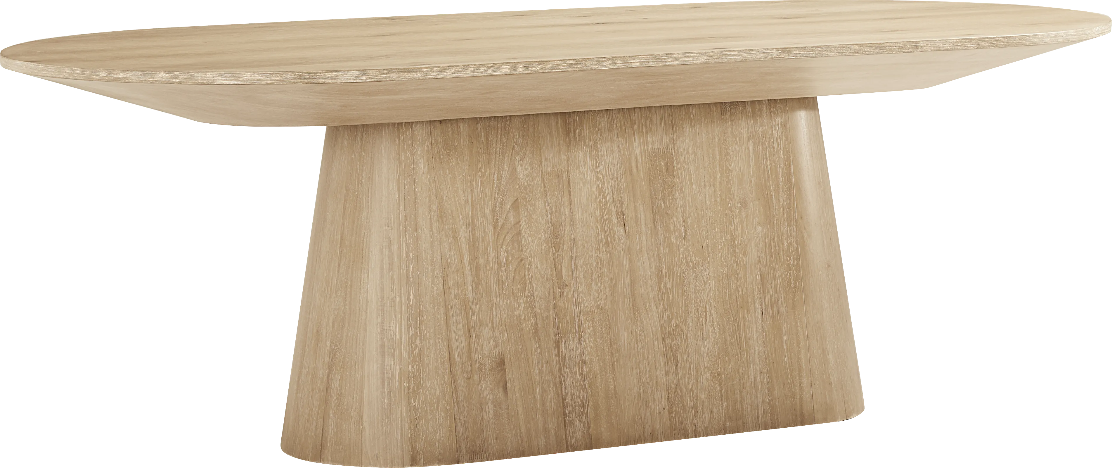 Kendall Natural 5 Pc Oval Dining Room with White Side Chairs - Thumbnail - Image 2