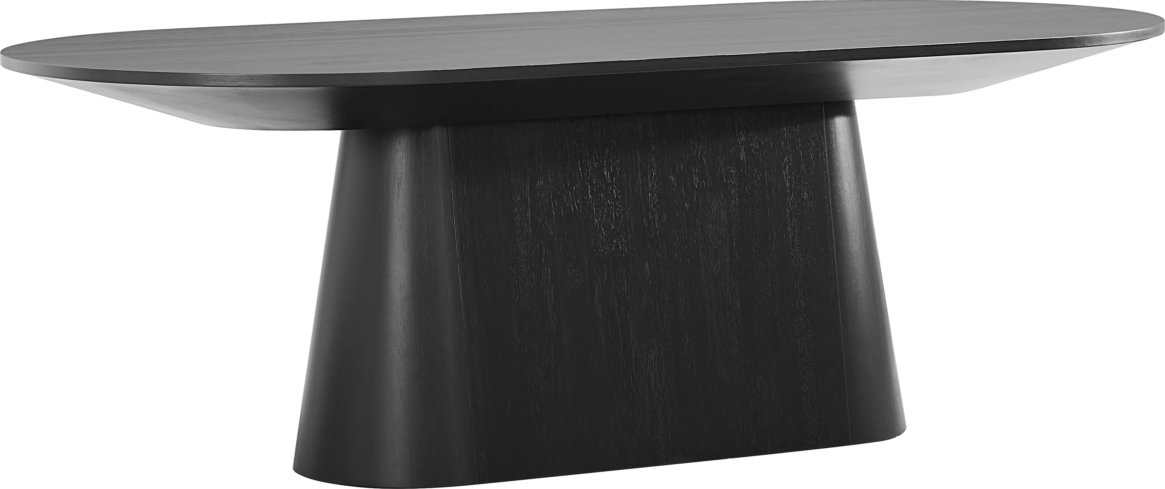 Kendall Black 5 Pc Oval Dining Room with White Side Chairs - Thumbnail - Image 2