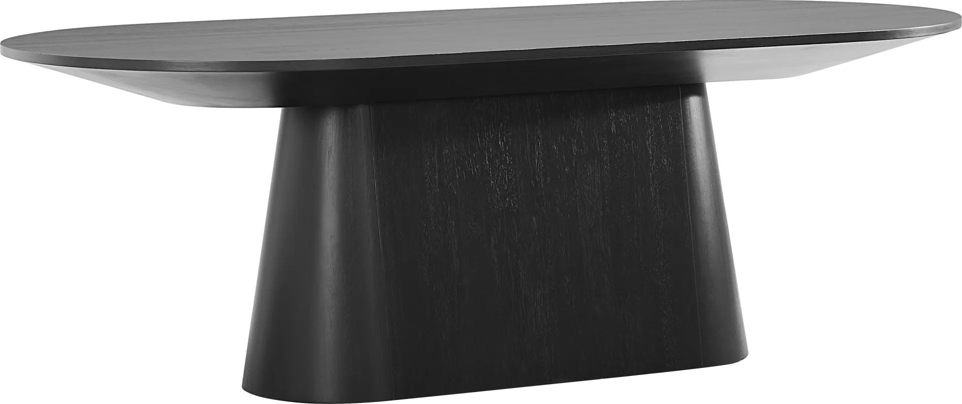 Kendall Black 5 Pc Oval Dining Room with White Side Chairs - Image 2