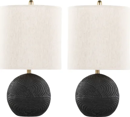 Charset Alley Black Lamp, Set of 2