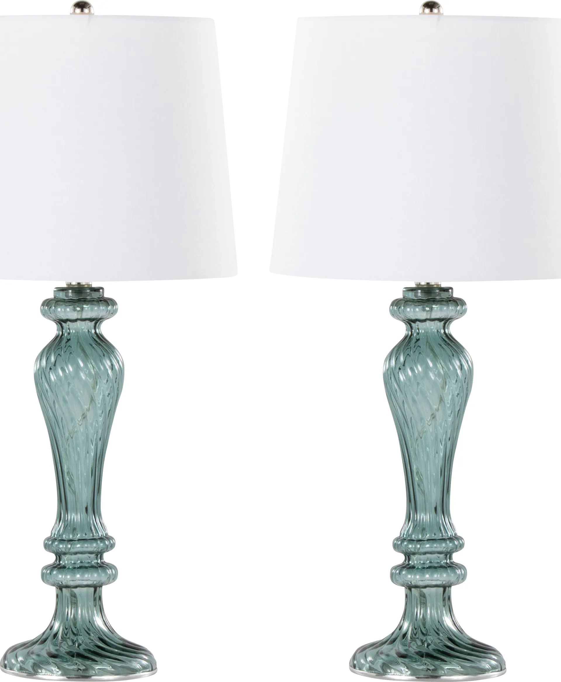 Lannoo Hills Turquoise Lamp, Set of 2 - Image 1