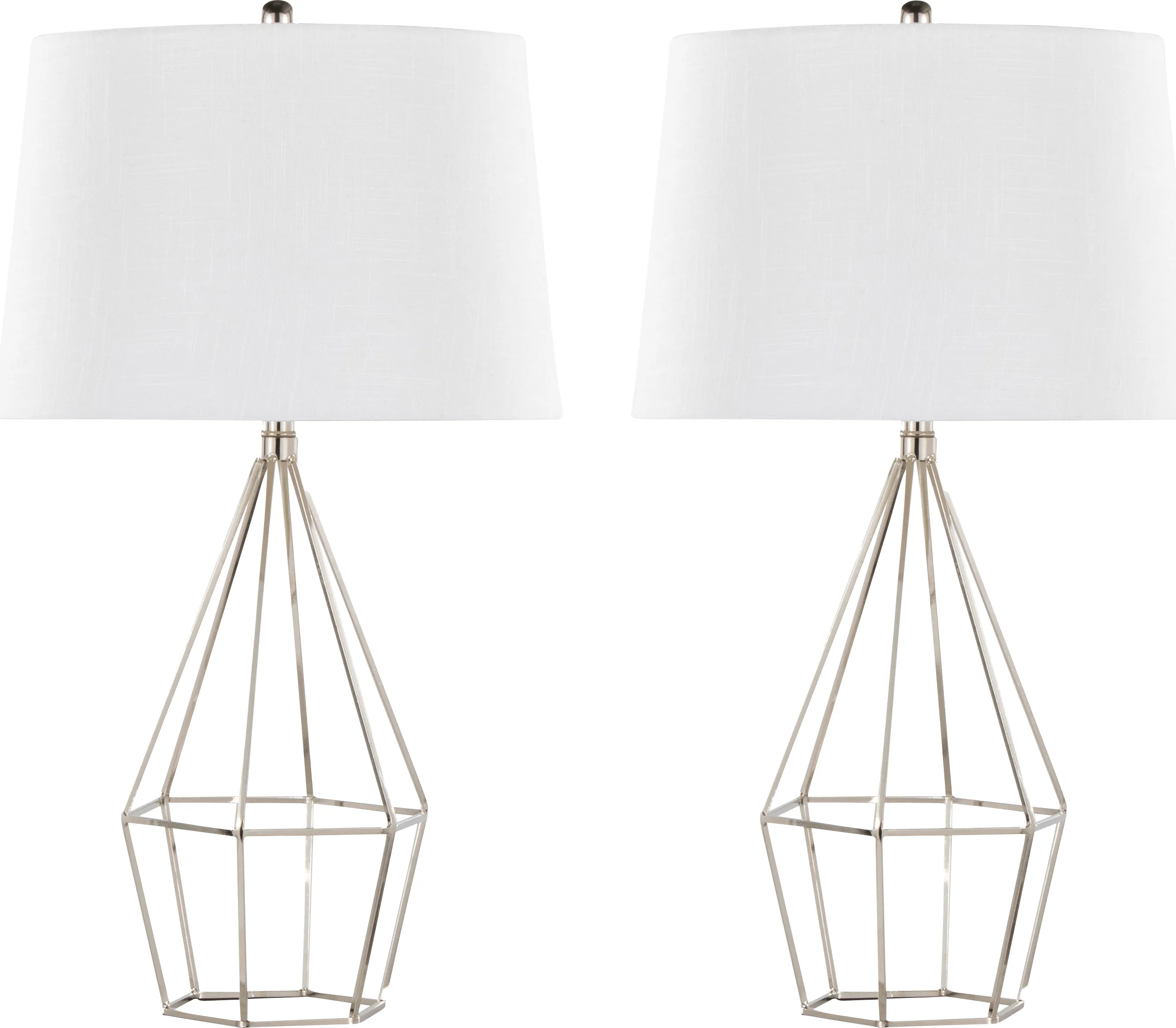 Bentler Trail Silver Lamp, Set of 2