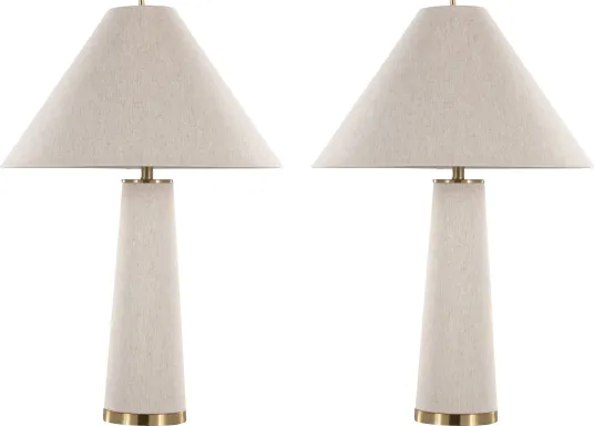 Christy Grove Cream Lamp, Set of 2