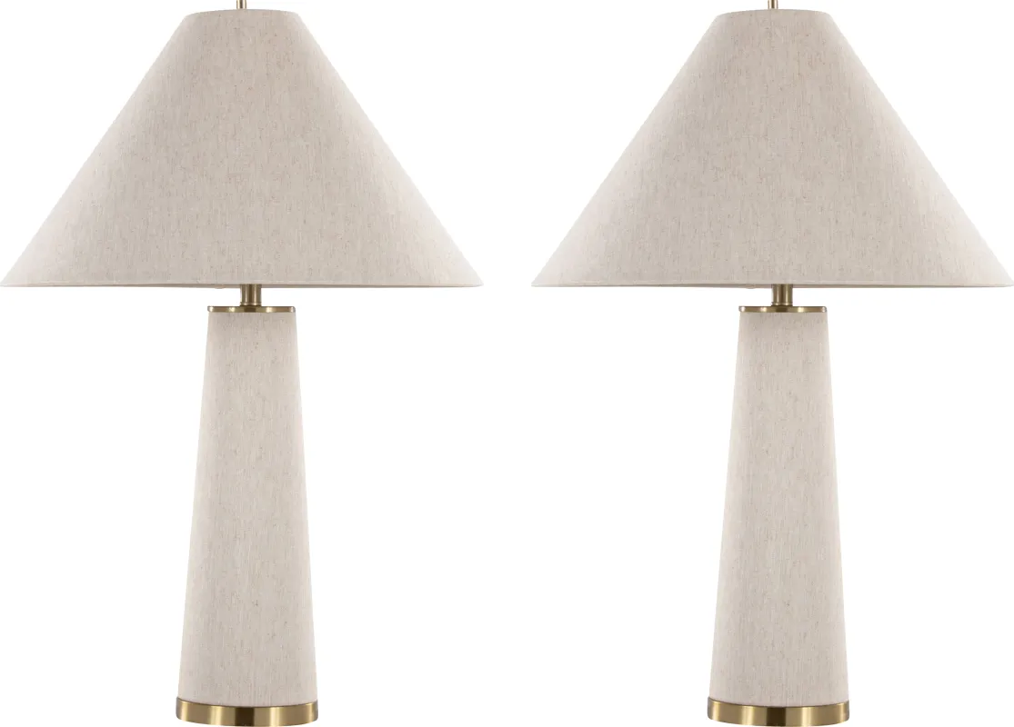 Christy Grove Cream Lamp, Set of 2