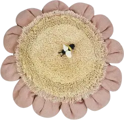 Kids Pink Daisy Floor Pillow