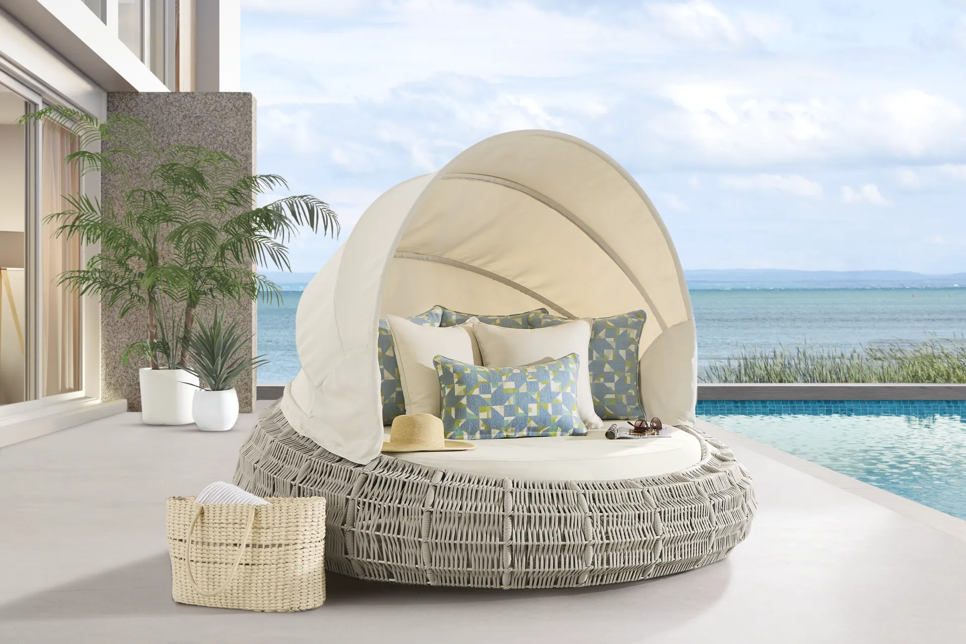 Malibu Gray Outdoor Daybed - Image 5