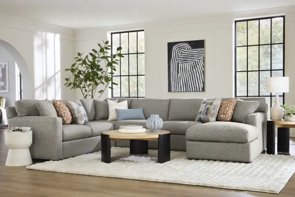 Harmonie Gray 3 Pc Sleeper Sectional