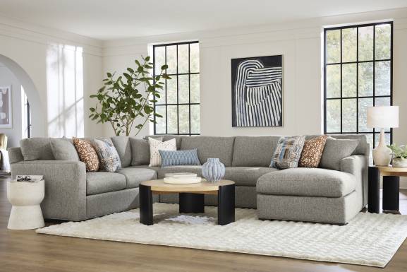 Harmonie Gray 3 Pc Gel Foam Sleeper Sectional