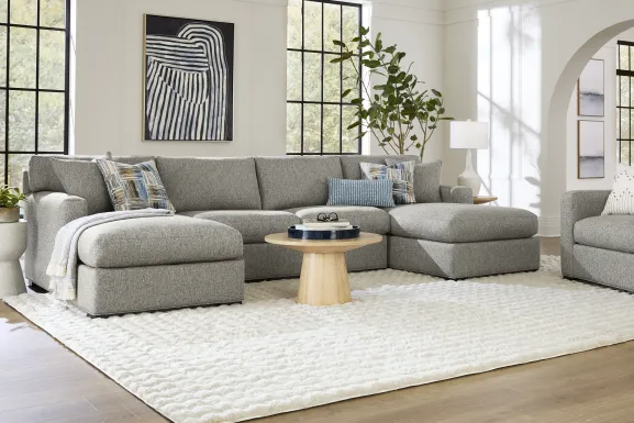 Harmonie Gray 3 Pc Sleeper Sectional