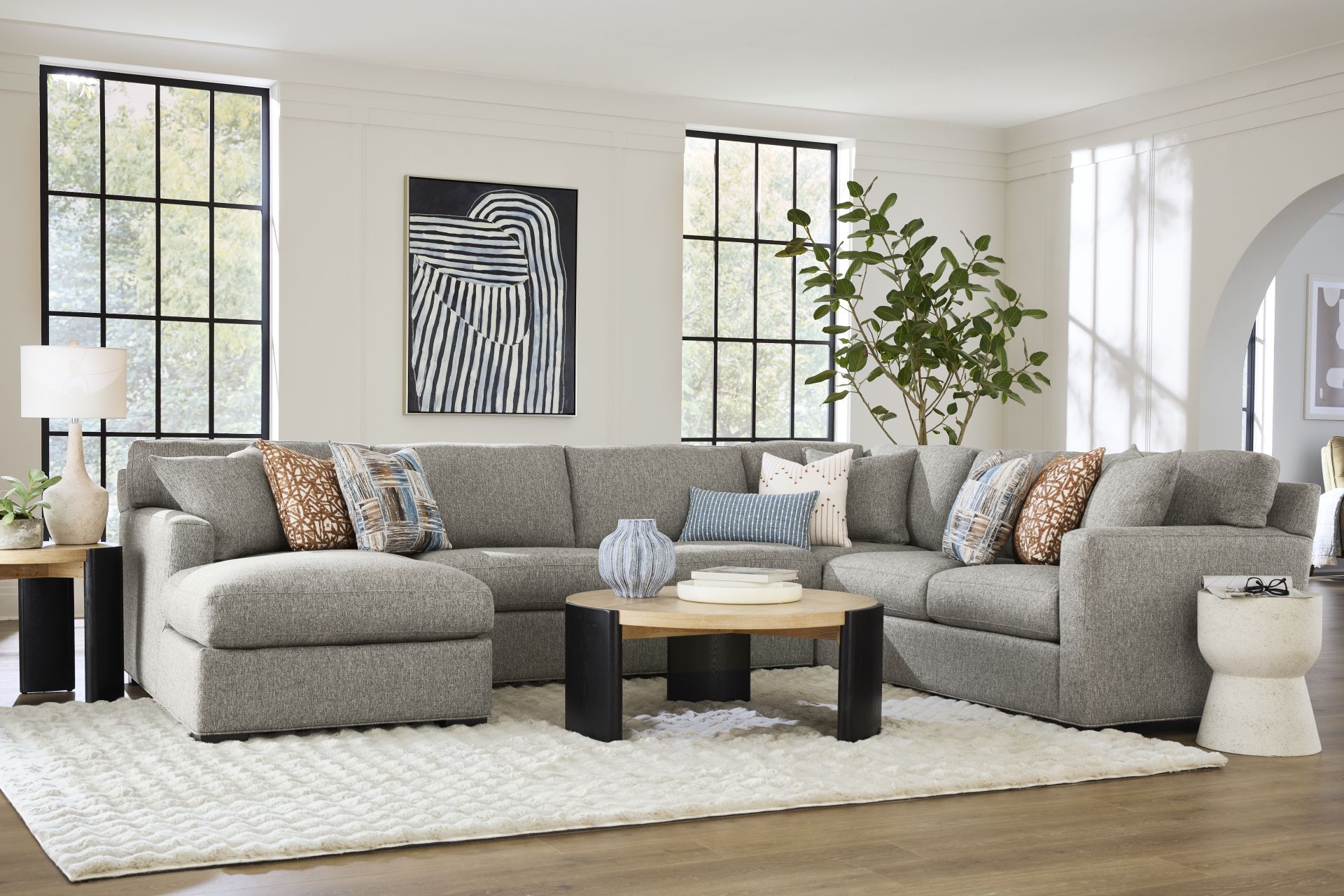 Harmonie Gray 3 Pc Sleeper Sectional - Image 2