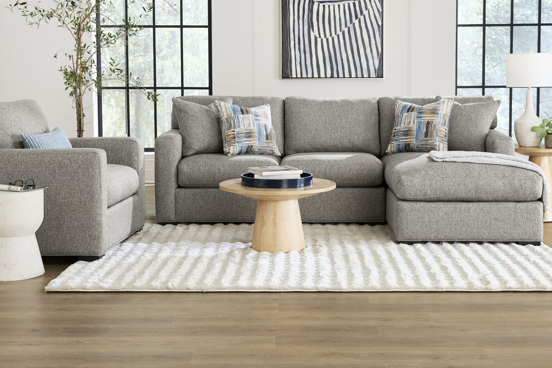 Harmonie Gray 2 Pc Sectional - Image 2