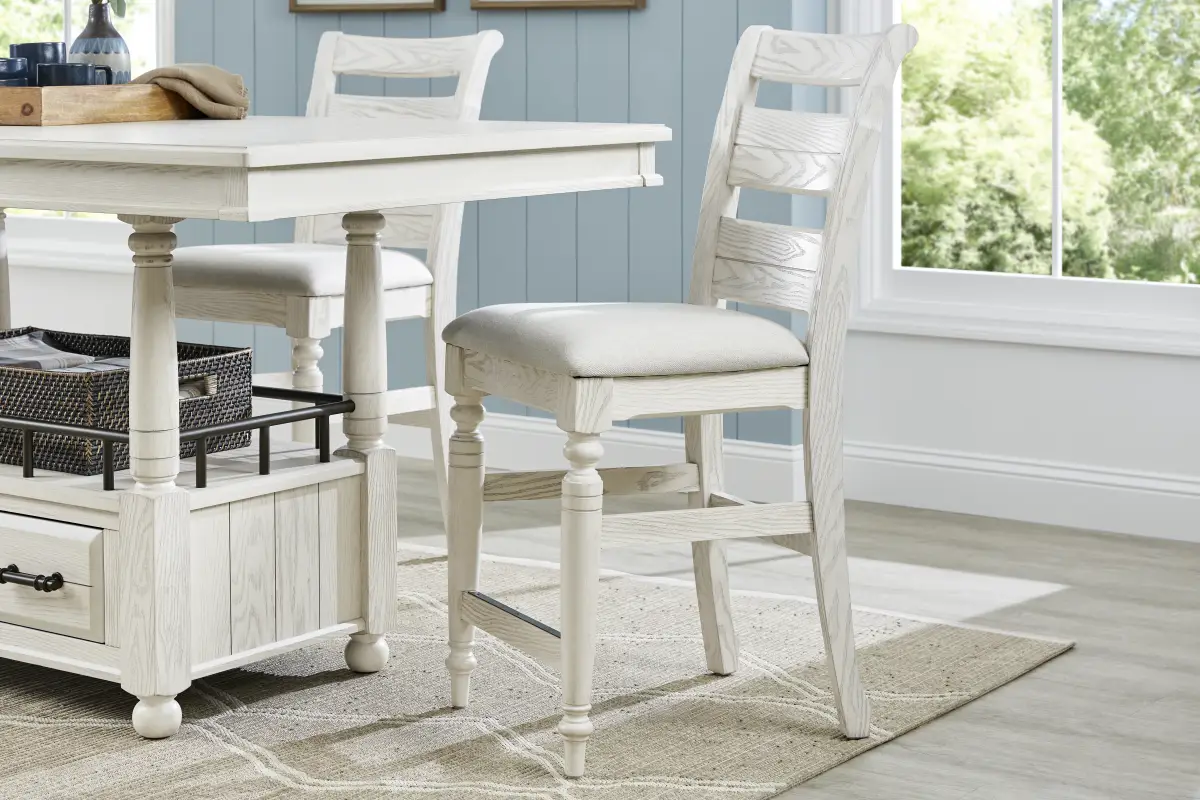 High Ridge White Montana Ridge White Counter Height Stool | Rooms to Go