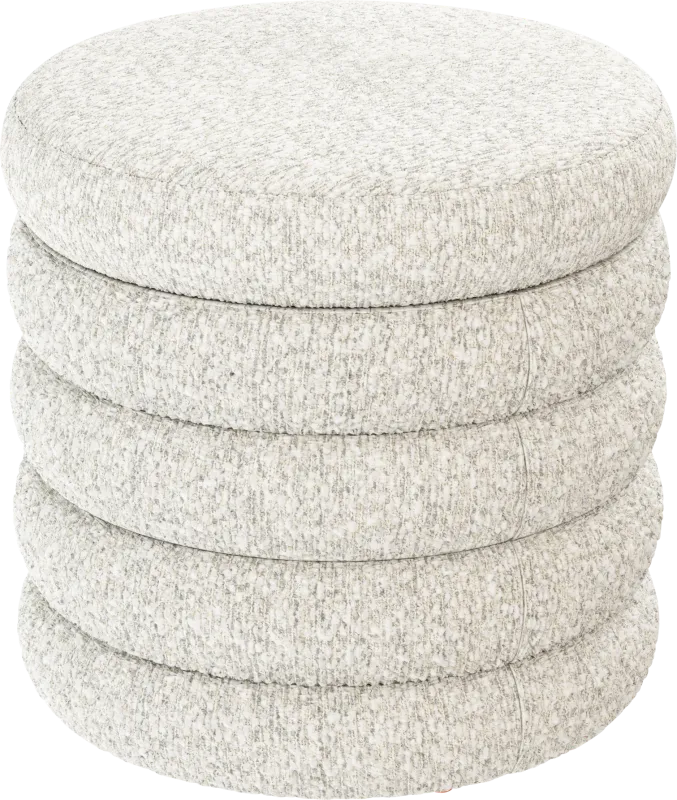 Jattab White Storage Ottoman