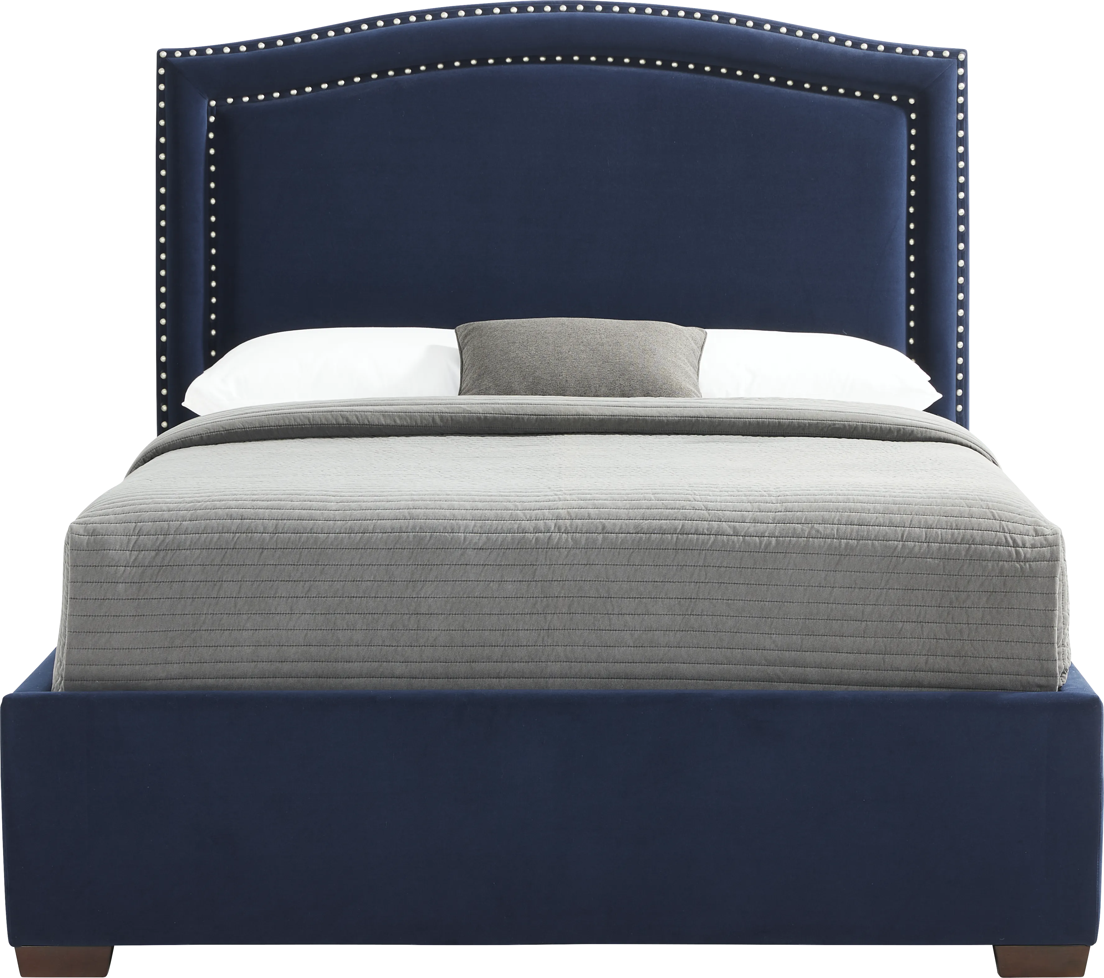 Loden II Blue 3 Pc Queen Upholstered Bed - Thumbnail - Image 1