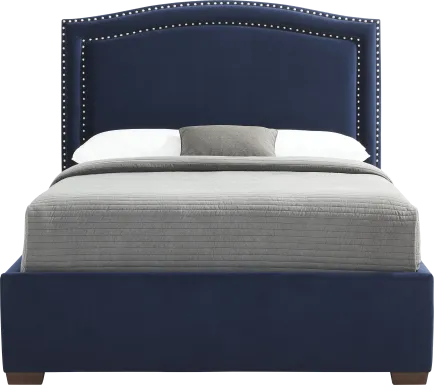 Loden II Blue 3 Pc Queen Upholstered Bed