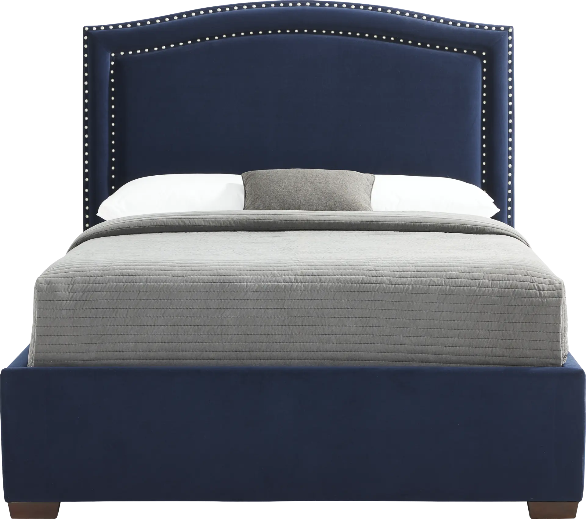 Loden II Blue 3 Pc Queen Upholstered Bed