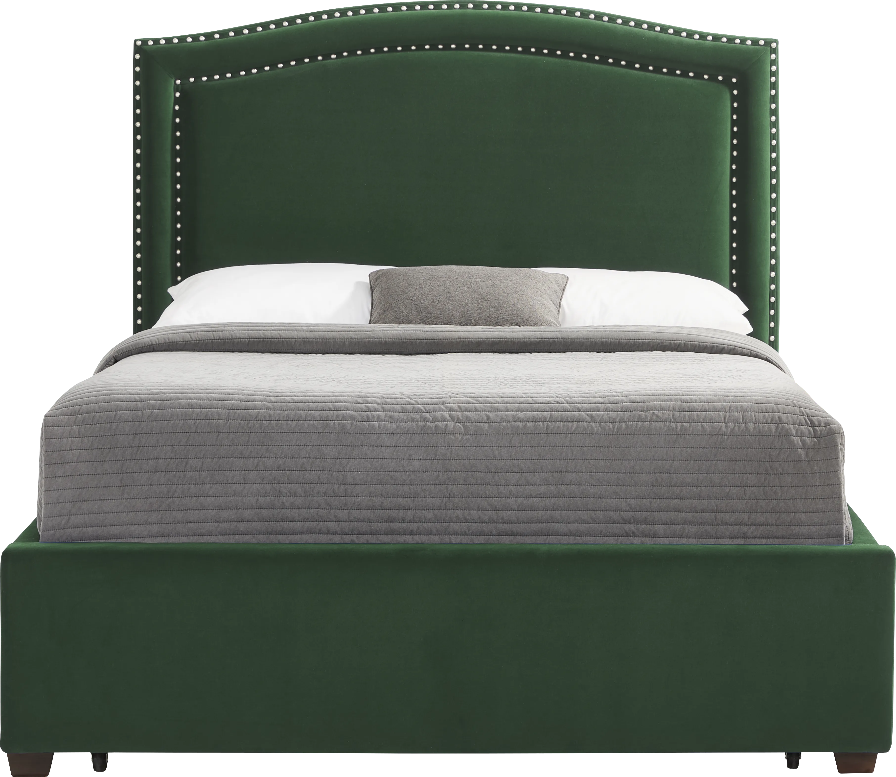 Loden II Green 3 Pc Queen Upholstered Bed - Thumbnail - Image 1