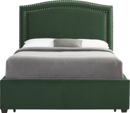 Loden II Green 3 Pc Queen Upholstered Bed