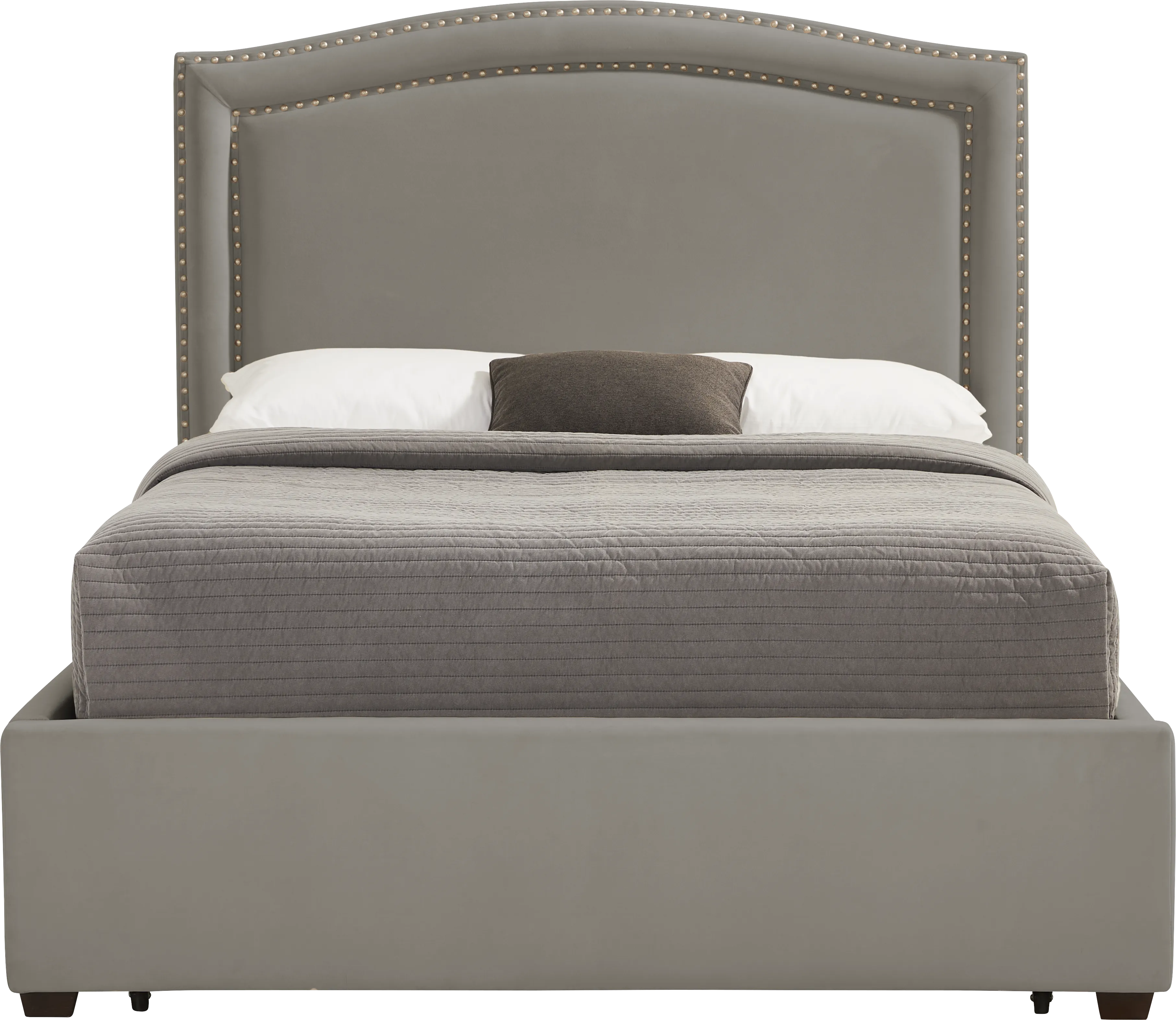 Loden II Dark Gray 3 Pc Queen Upholstered Bed - Thumbnail - Image 1