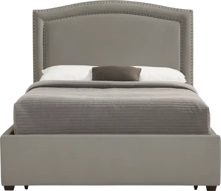 Loden II Dark Gray 3 Pc Queen Upholstered Bed