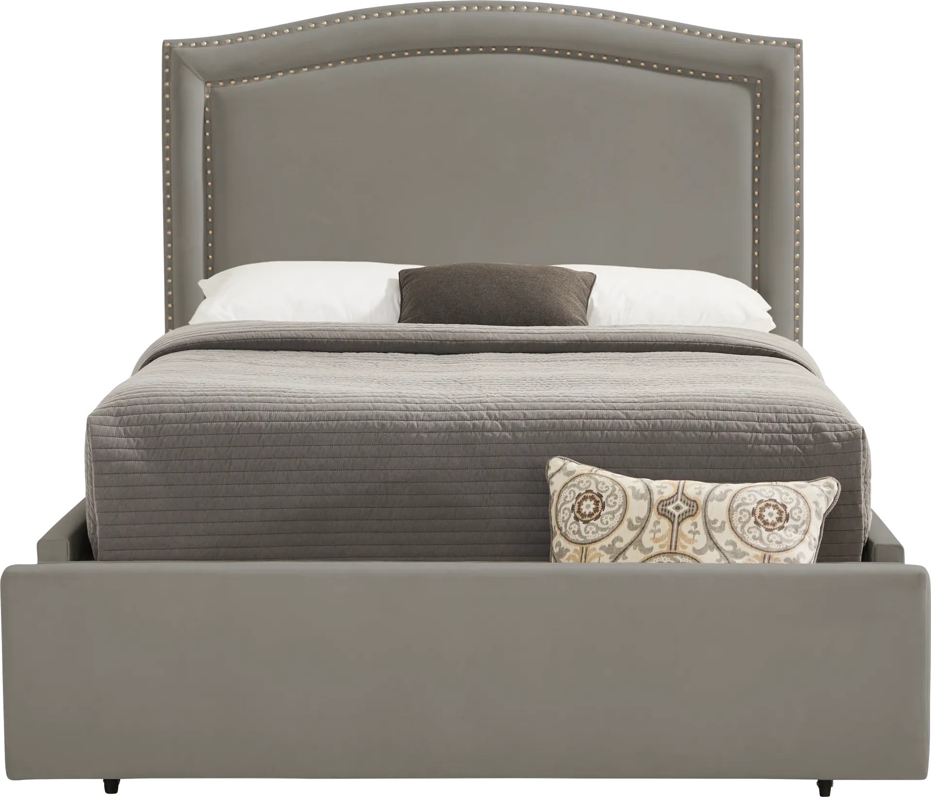 Loden II Dark Gray 3 Pc Queen Upholstered Storage Bed - Image 1