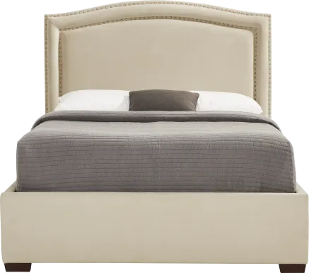 Loden II Cream 3 Pc Queen Upholstered Bed