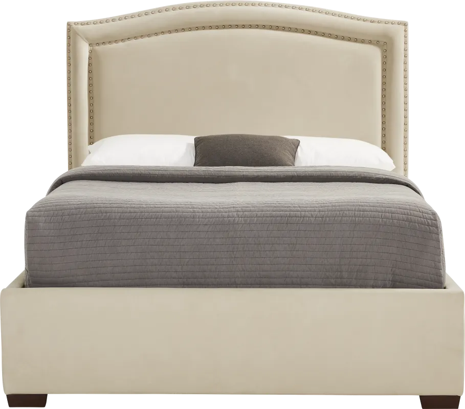 Loden II Cream 3 Pc King Upholstered Bed