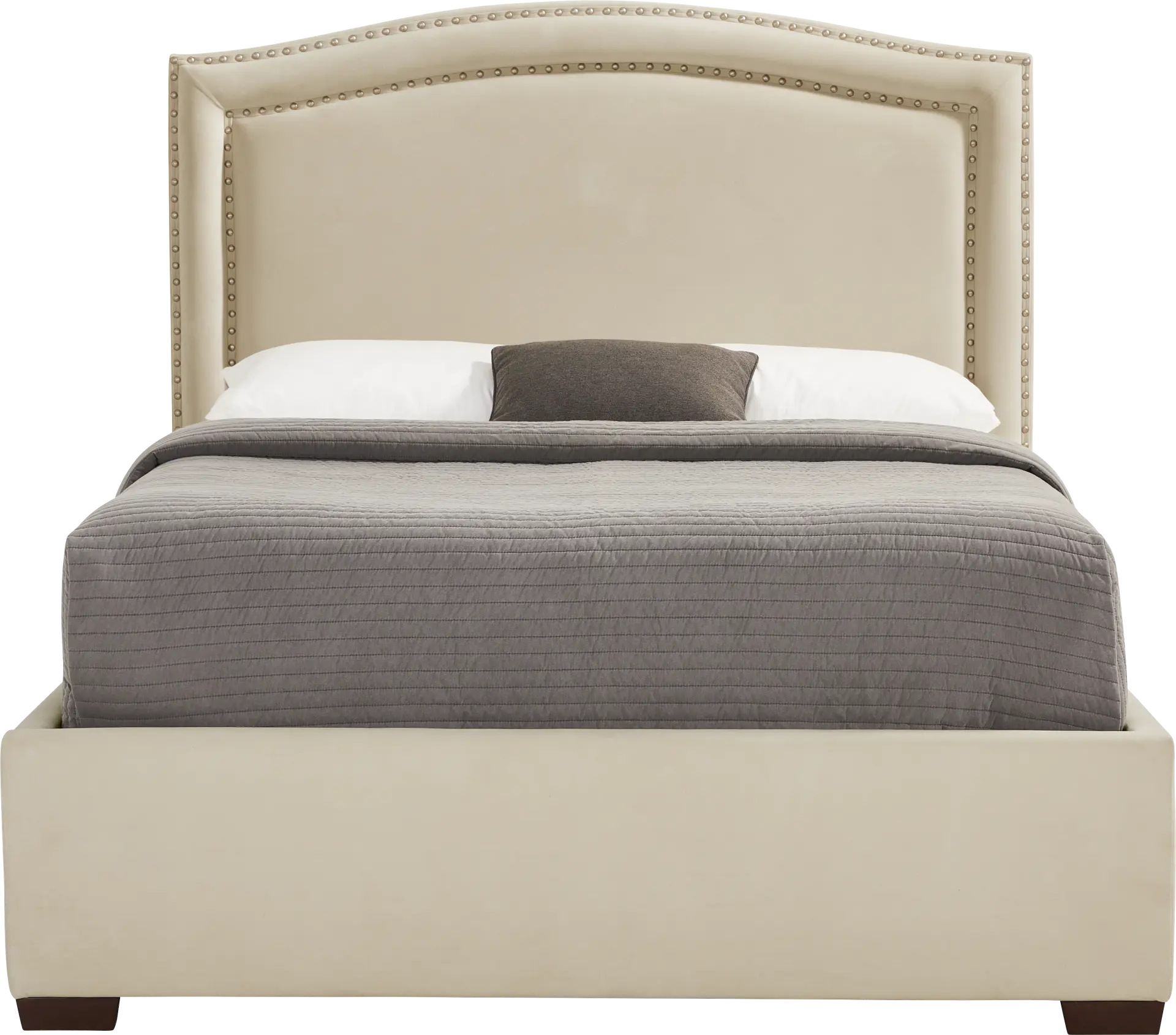 Loden II Cream 3 Pc Queen Upholstered Bed