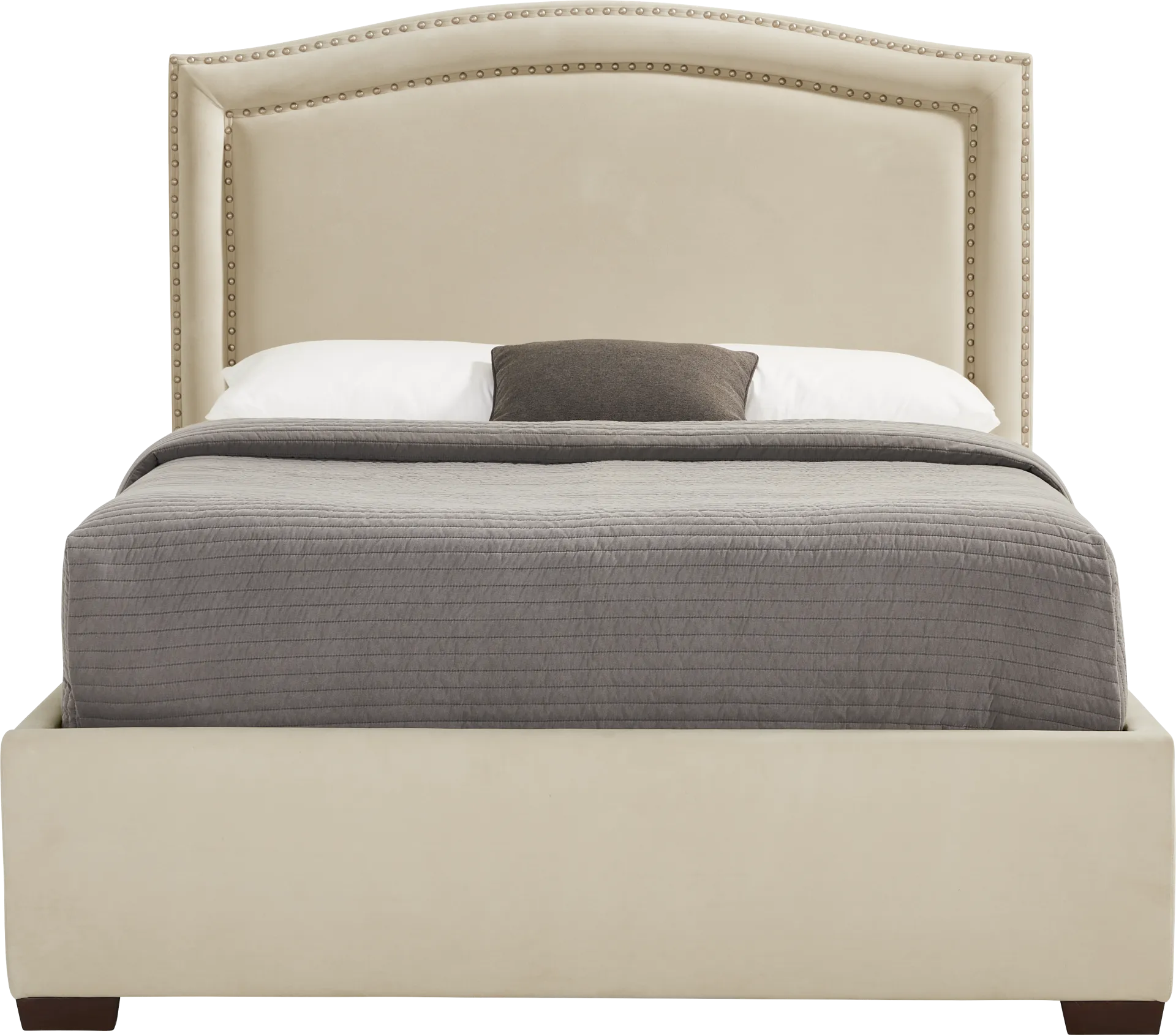 Loden II Cream 3 Pc Queen Upholstered Bed - Image 1