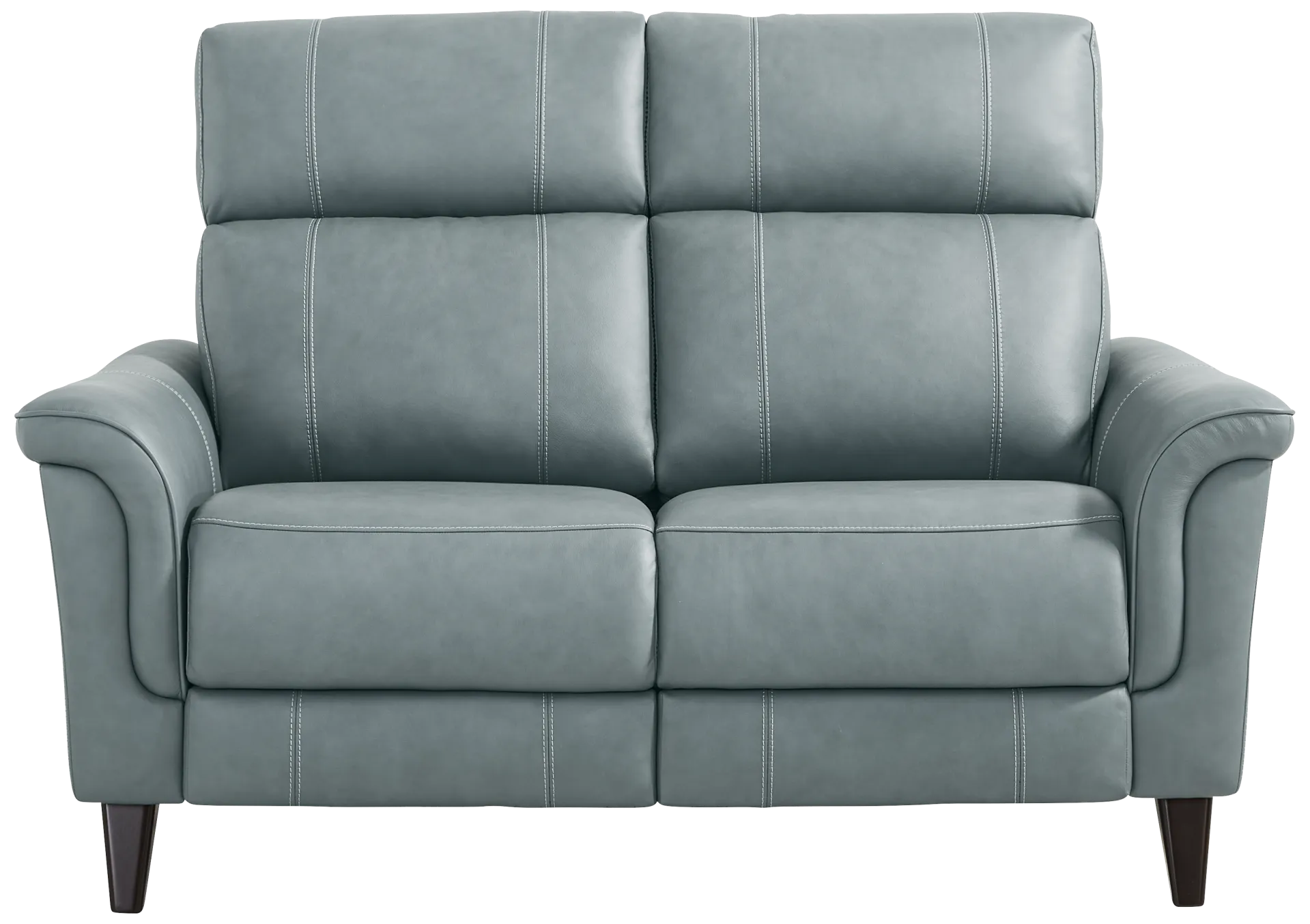 blue stationary loveseat