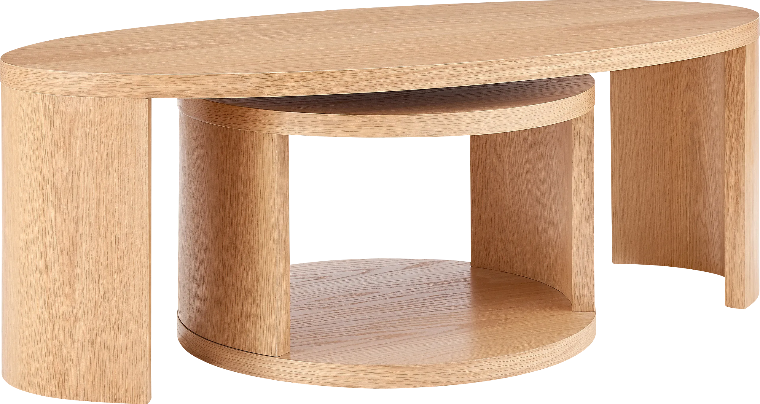 Globalwater Brown Nesting Cocktail Table, Set of 2 - Thumbnail - Image 1