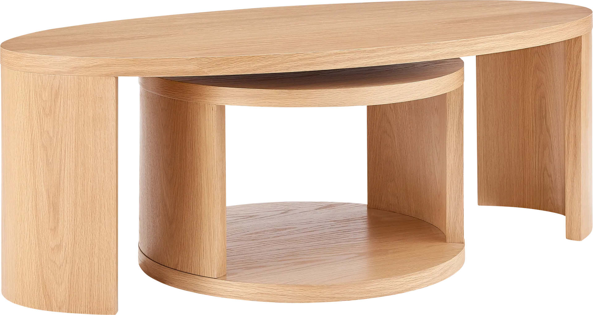 Globalwater Brown Nesting Cocktail Table, Set of 2 - Image 1