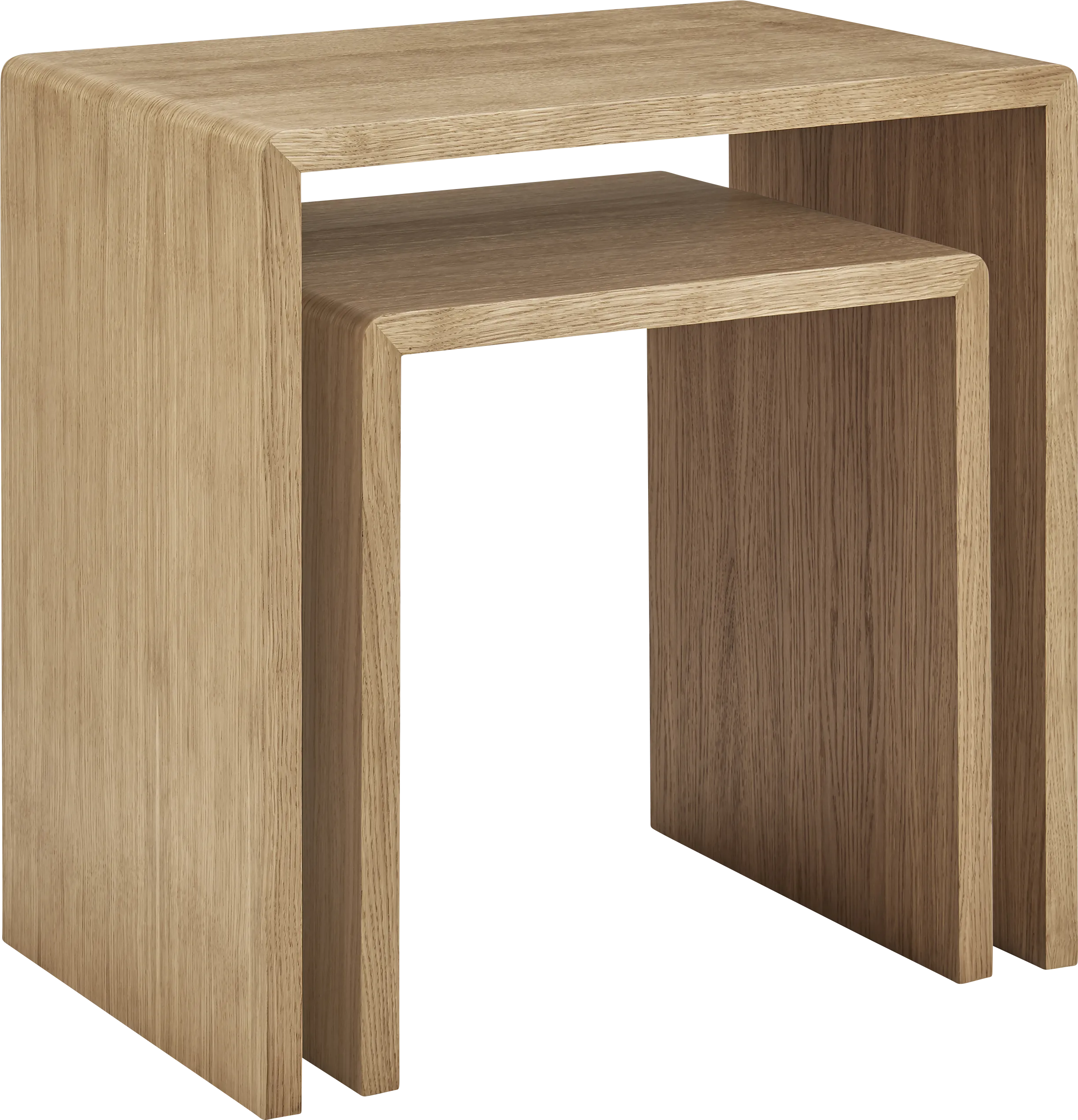 Hatchbar Oak Brown Nesting End Table, Set of 2 - Image 1