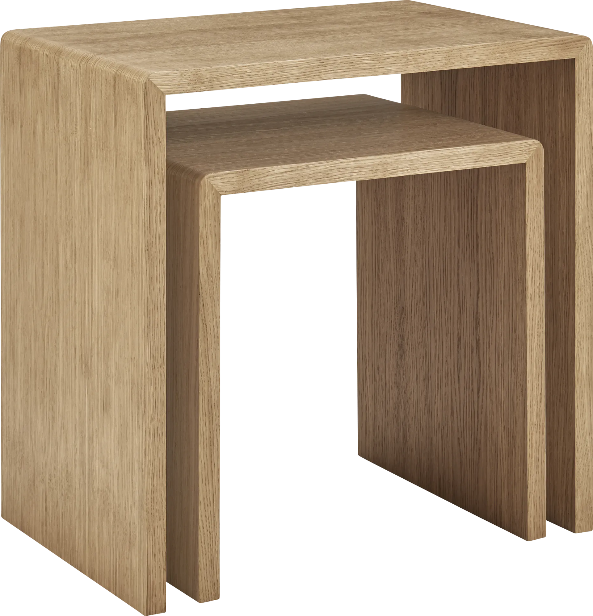 Hatchbar Oak Brown Nesting End Table, Set of 2 - Image 1