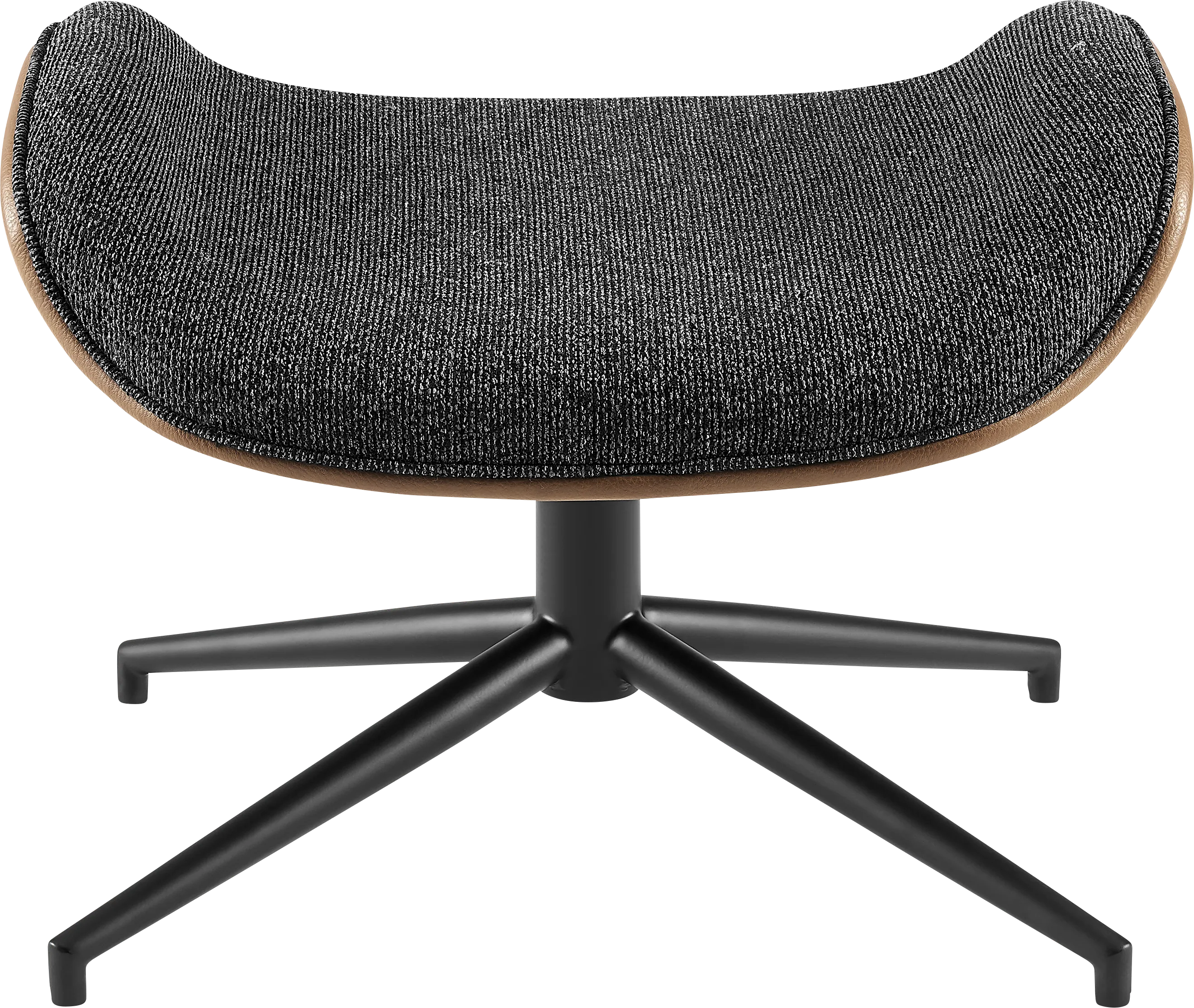 Bridgemart Black and Brown Ottoman - Thumbnail - Image 1