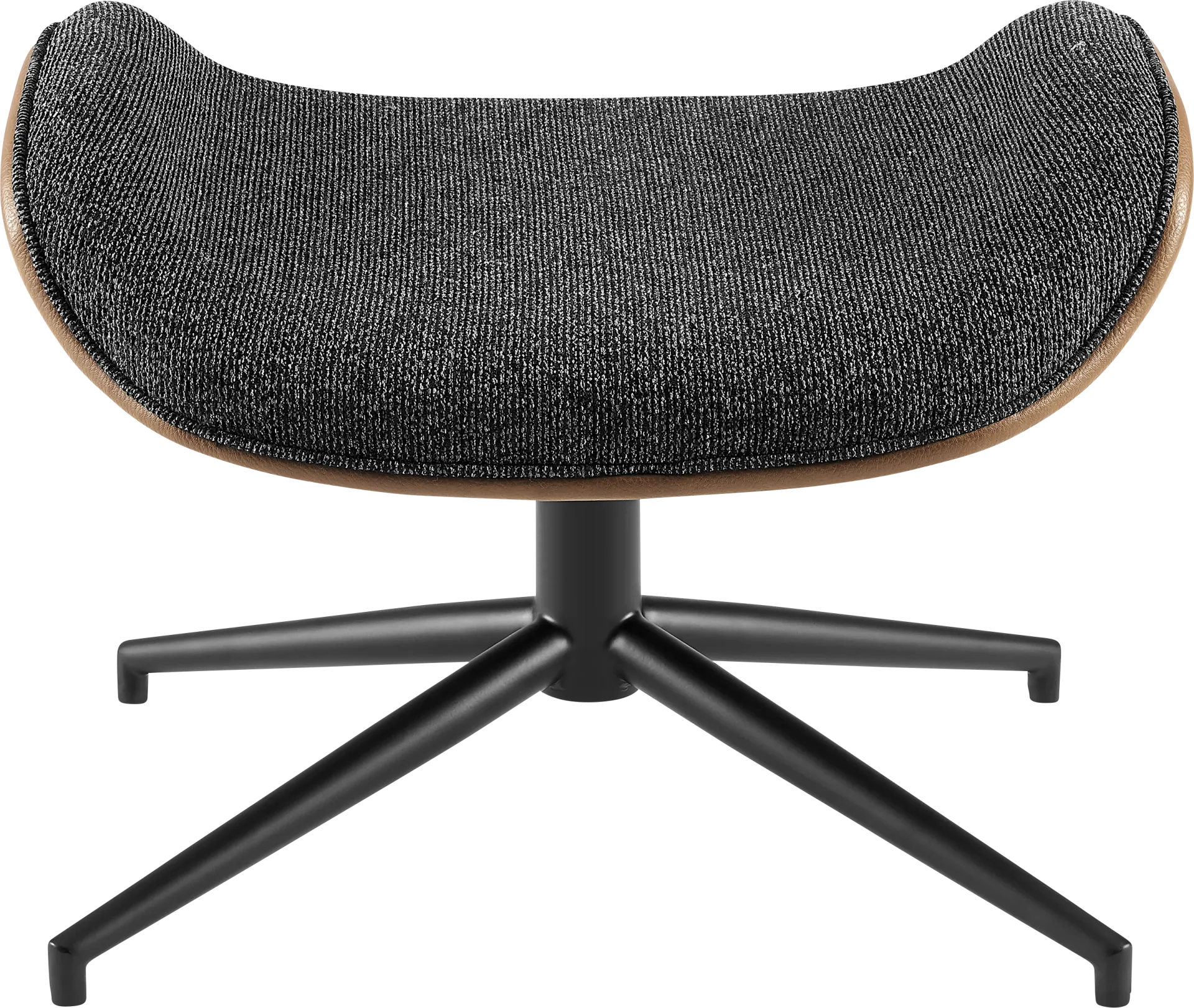 Bridgemart Black and Brown Ottoman - Image 1