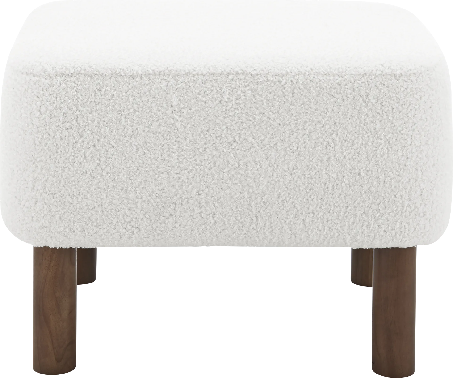 Lionwell White Ottoman - Image 1