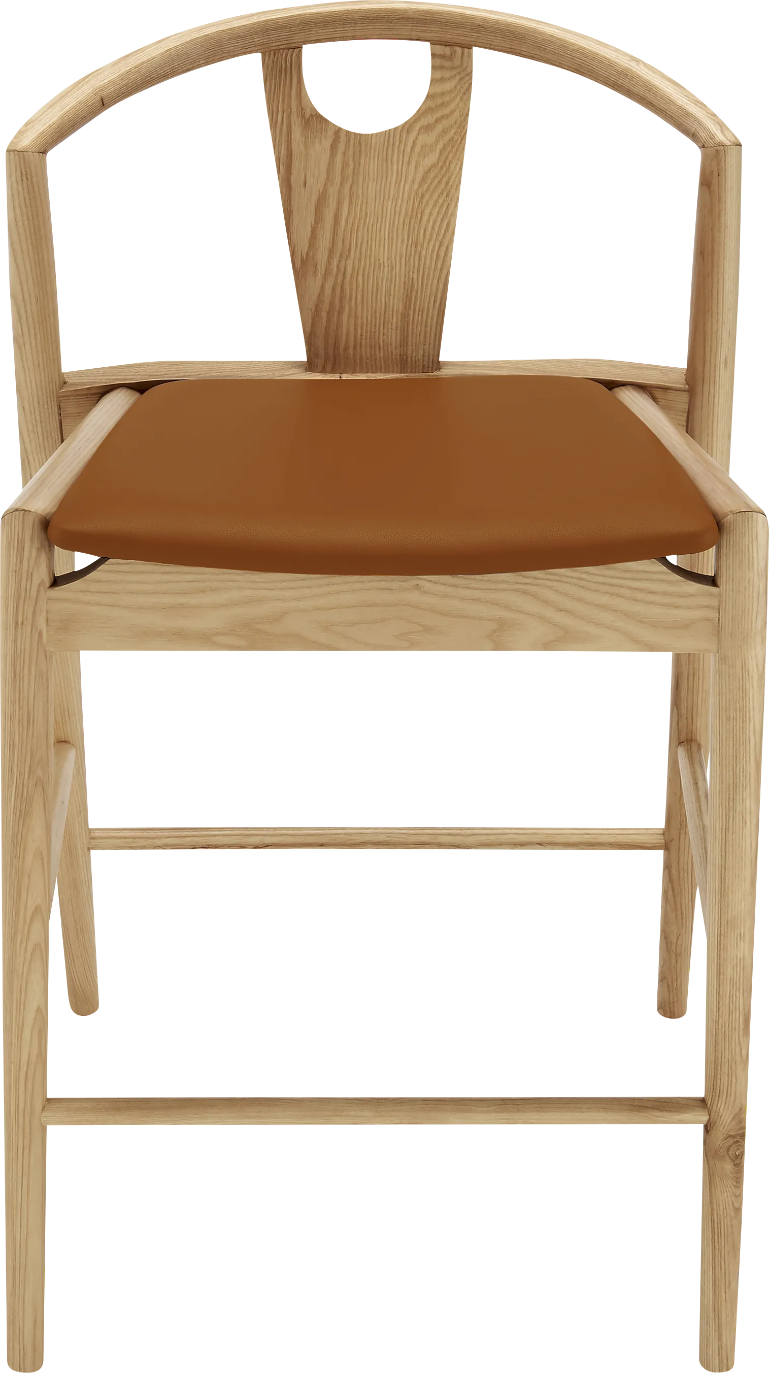 Iduna II Tan and Natural Counter Height Stool - Image 1