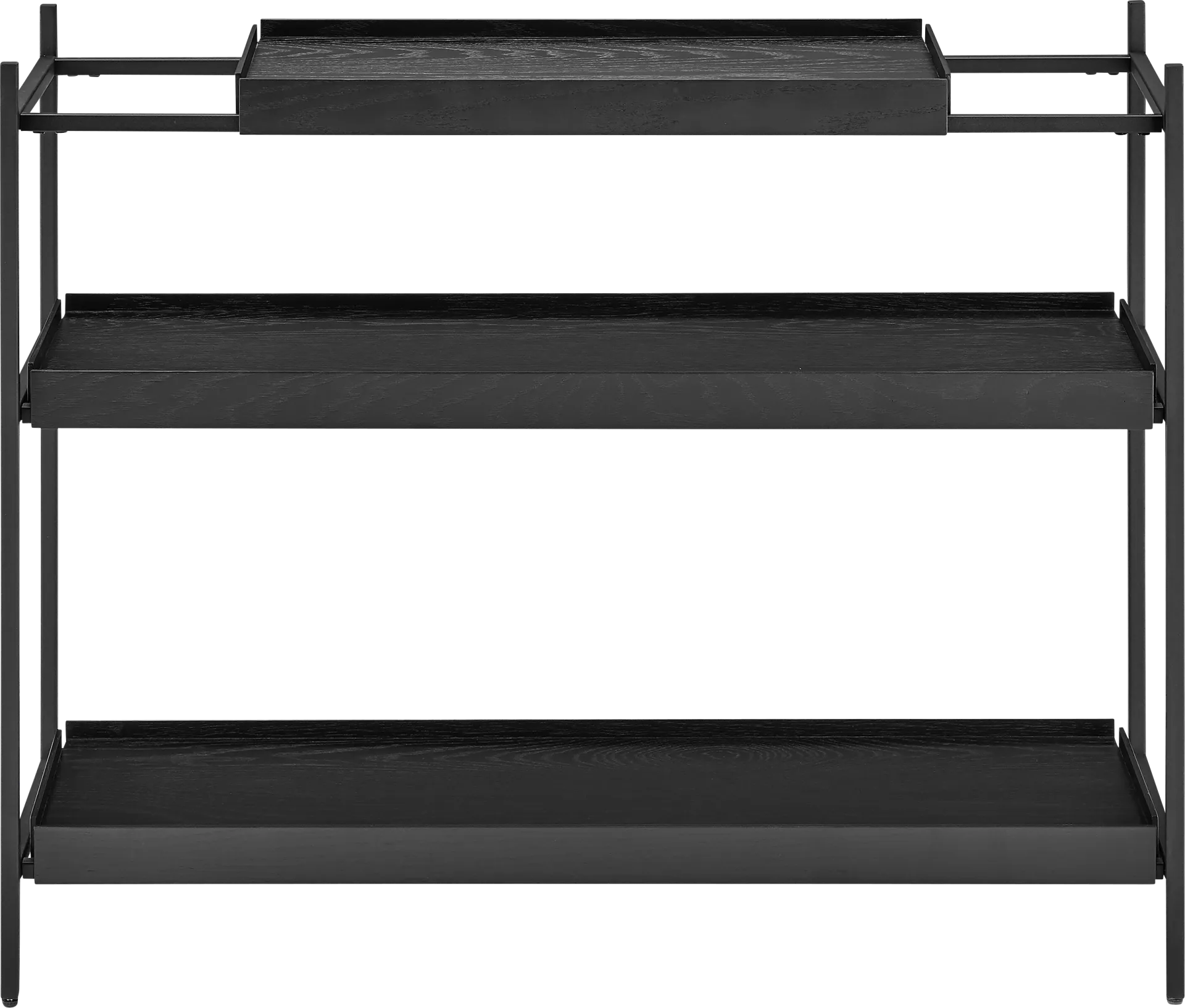 Leopardcast III Black Bookcase - Image 1