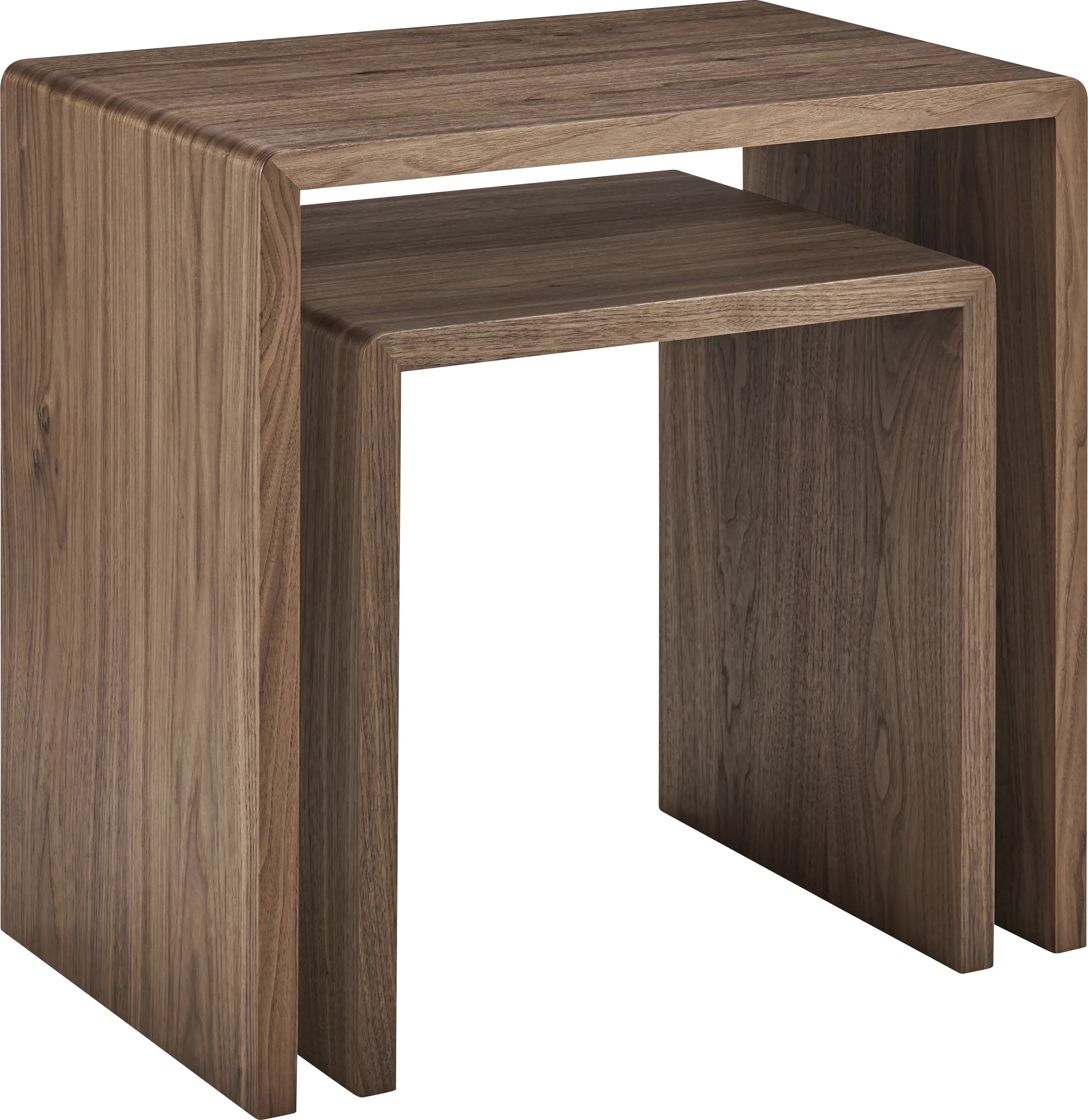 Hatchbar Walnut Brown Nesting End Table, Set of 2 - Thumbnail - Image 1