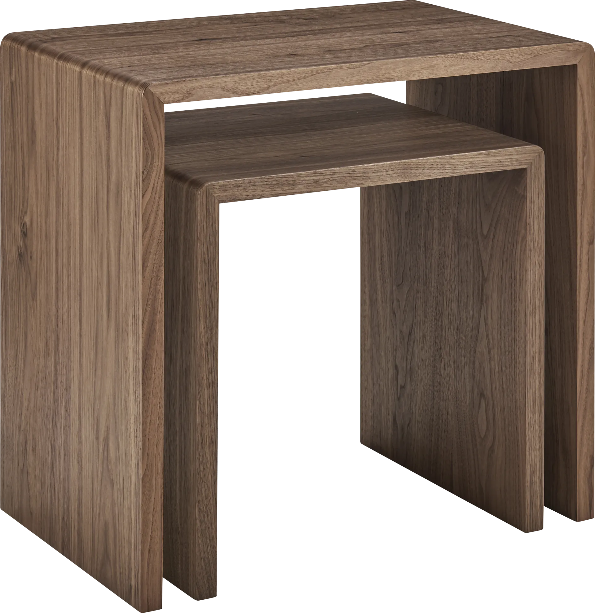 Hatchbar Walnut Brown Nesting End Table, Set of 2 - Image 1